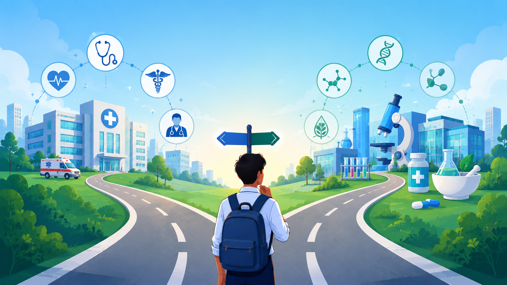 Road splitting into NEET and non-NEET career paths after 12th science PCB