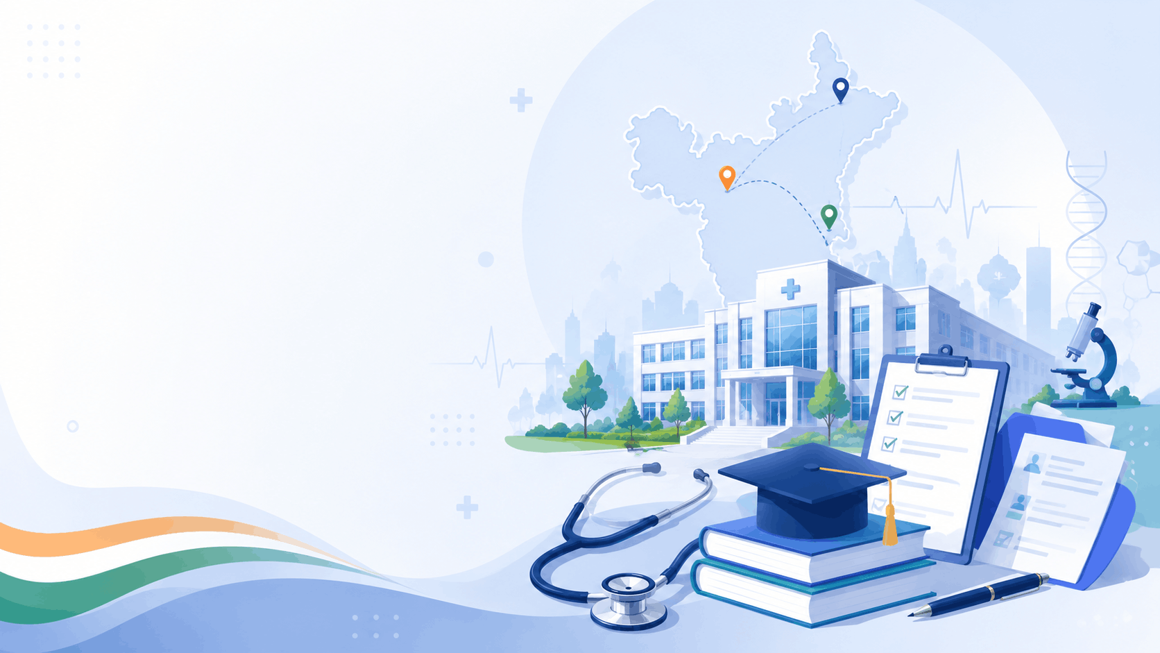 Haryana NEET Counselling 2026 featured illustration with medical college and admission documents