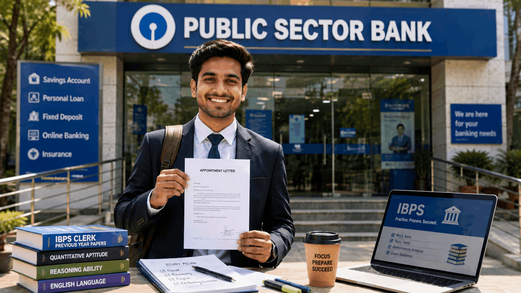 Bank Career Success Scene